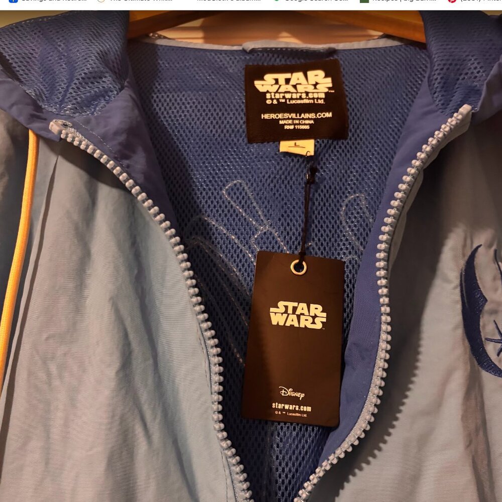 Star Wars Jedi Knights Throwback Windbreaker NWT - Picture 5 of 6